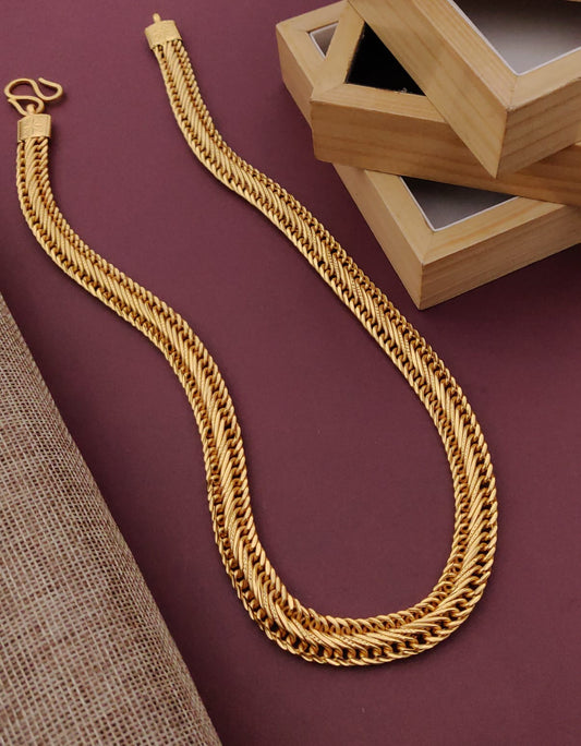 Premium 1 Gram Gold-Plated Chain (6 Months Warranty) - GC-067