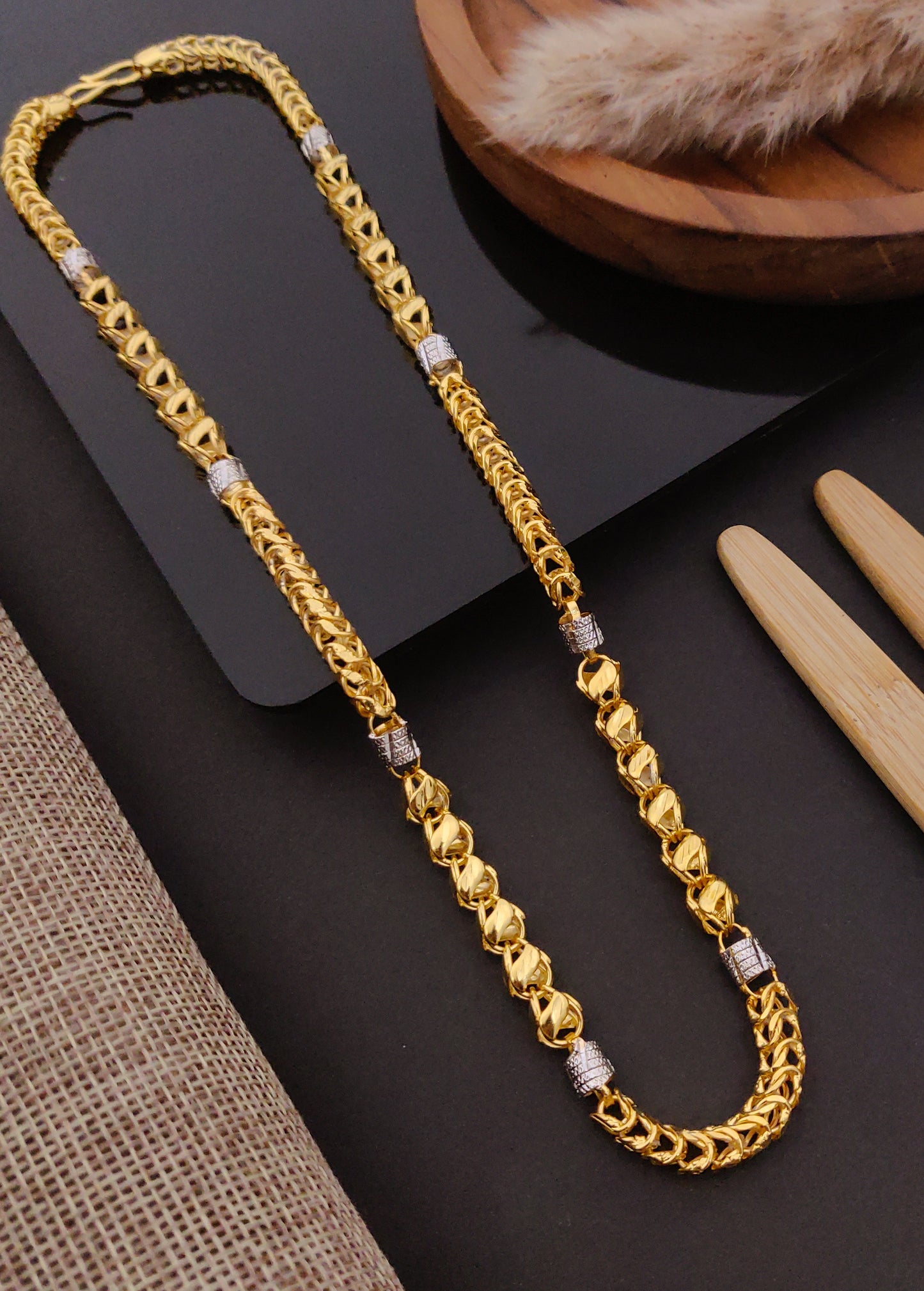 Premium 1 Gram Gold-Plated Chain (6 Months Warranty) - GC-078