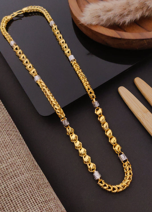 Premium 1 Gram Gold-Plated Chain (6 Months Warranty) - GC-078