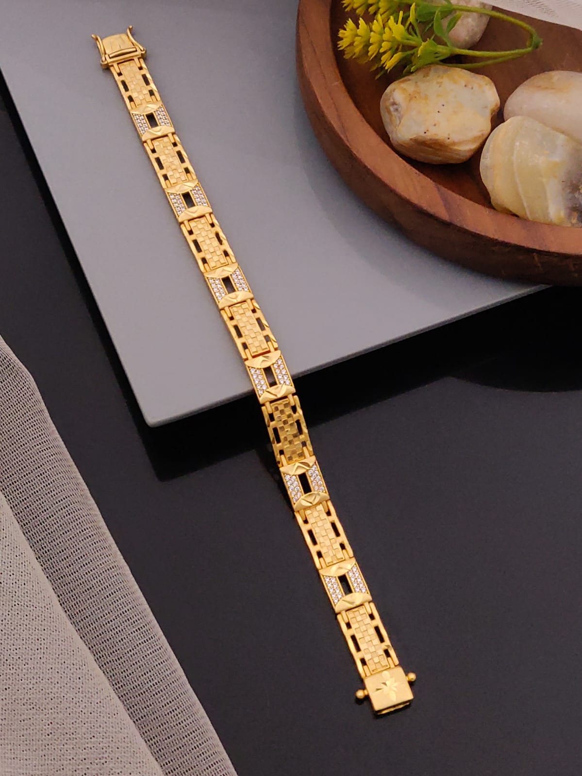 Premium 1 Gram Gold-Plated Bracelet (6 Months Warranty) - GB-022
