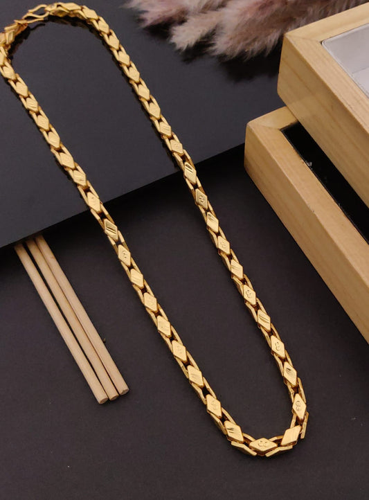 Premium 1 Gram Gold-Plated Chain (6 Months Warranty) - GC-011