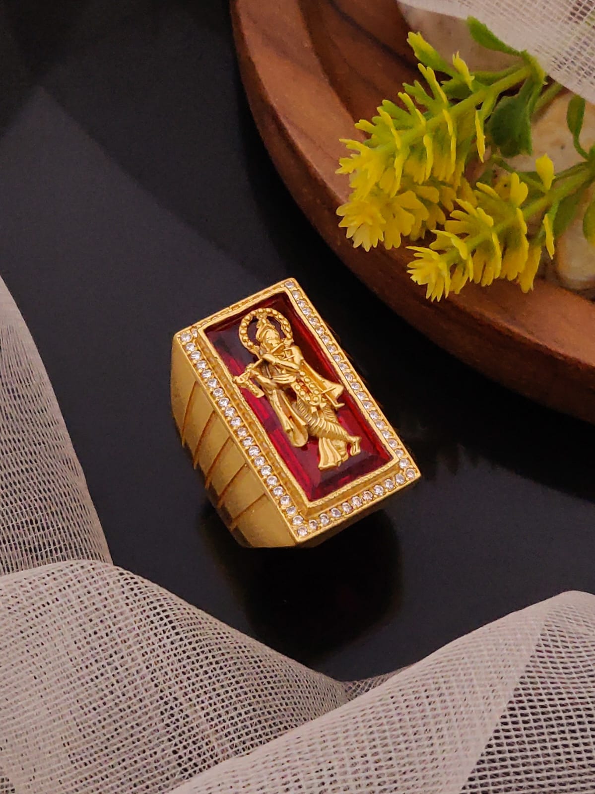 Premium 1 Gram Gold-Plated Ring (6 Months Warranty) - GR-012