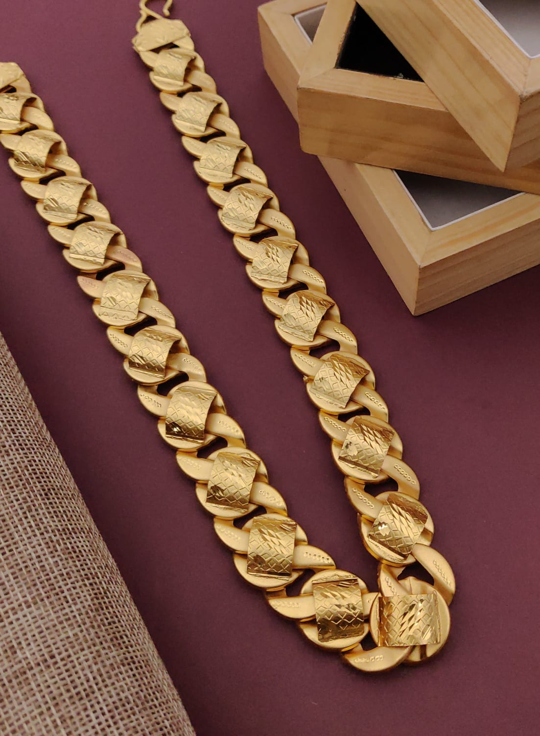 Premium 1 Gram Gold-Plated Chain (6 Months Warranty) - GC-059