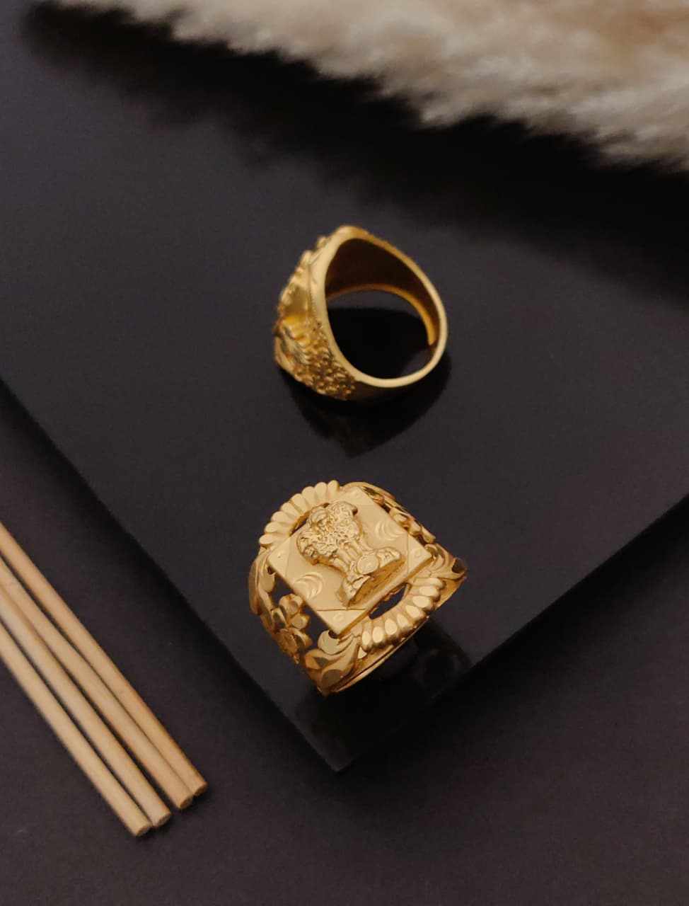 Premium 1 Gram Gold-Plated Ring (6 Months Warranty) - GR-112