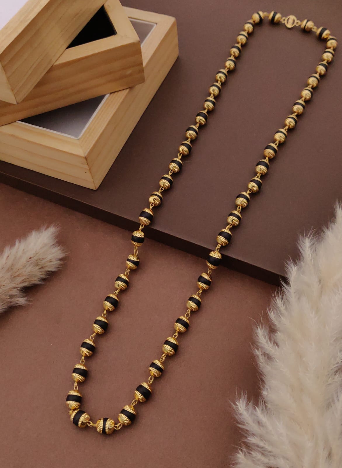 Premium 1 Gram Gold-Plated KARANGULI MALA (6 Months Warranty) - RGC-026