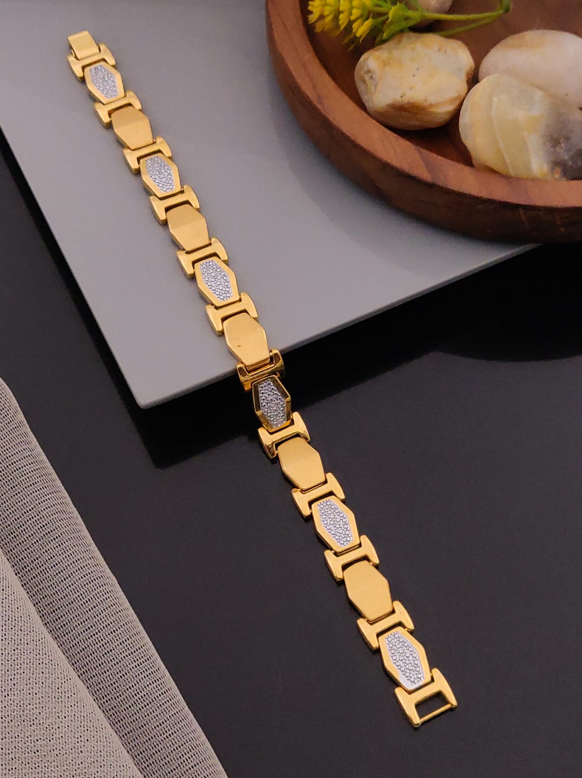 Premium 1 Gram Gold-Plated Bracelet (6 Months Warranty) - GB-050