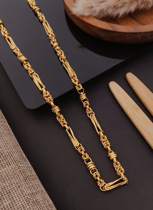 Premium 1 Gram Gold-Plated Chain (6 Months Warranty) - GC-076