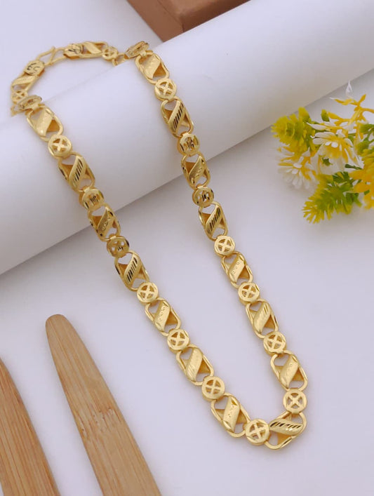 Premium 1 Gram Gold-Plated Chain (6 Months Warranty) - GC-143