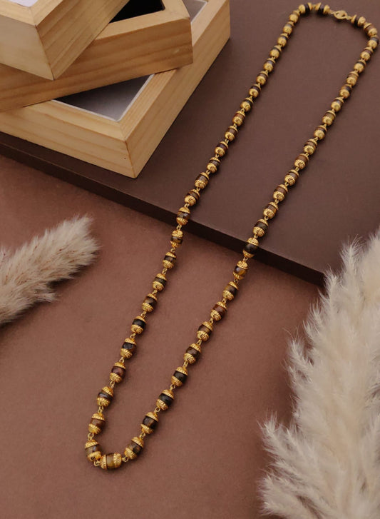 Premium 1 Gram Gold-Plated TIGER MALA(6 Months Warranty) - RGC-001