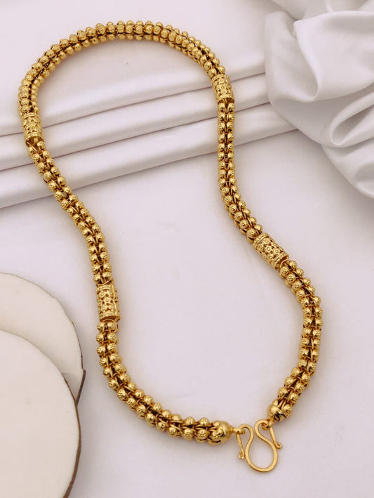 Premium 1 Gram Gold-Plated Chain (6 Months Warranty) - GC-109