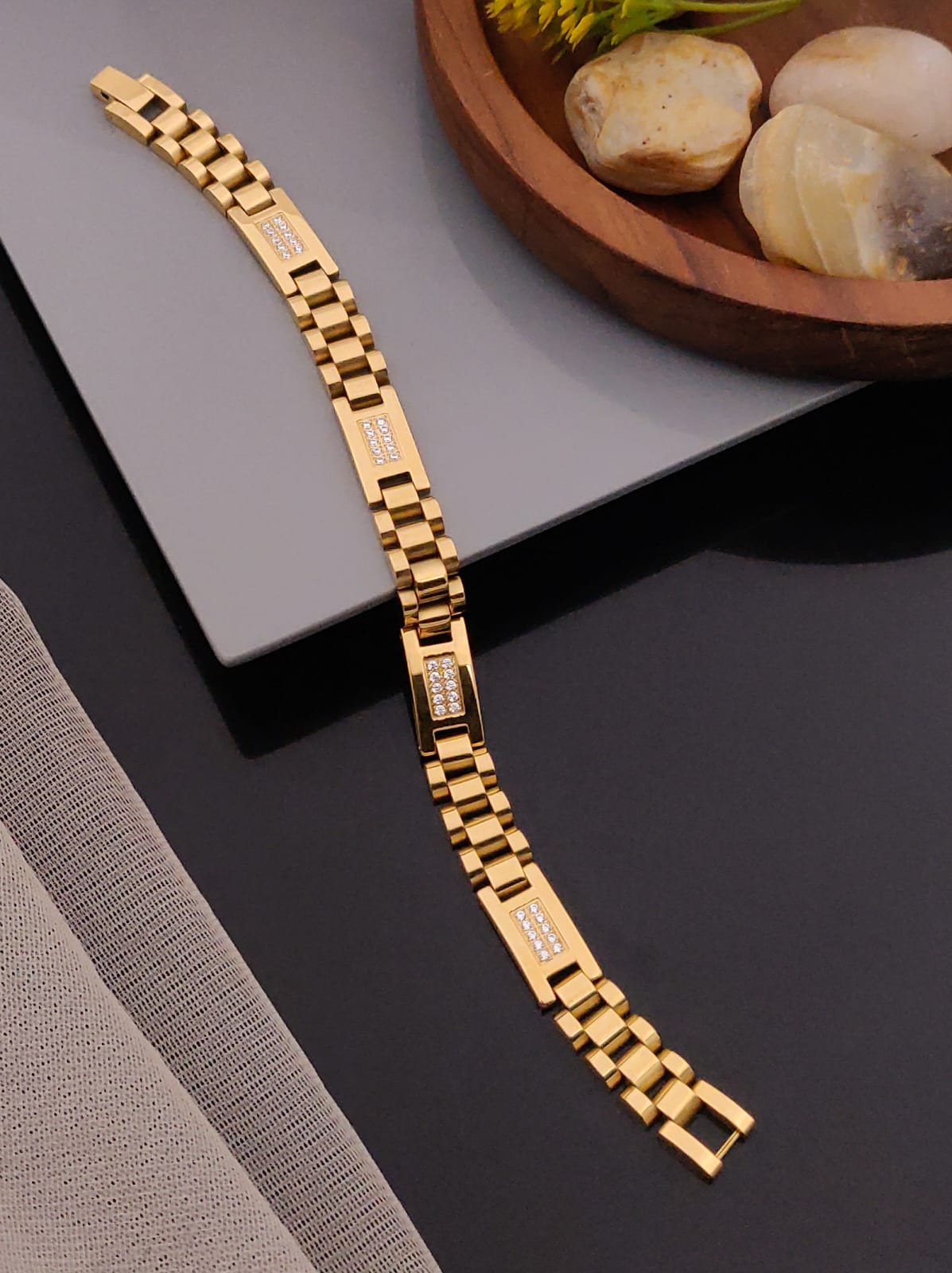 Premium 1 Gram Gold-Plated Bracelet (6 Months Warranty) - GB-029