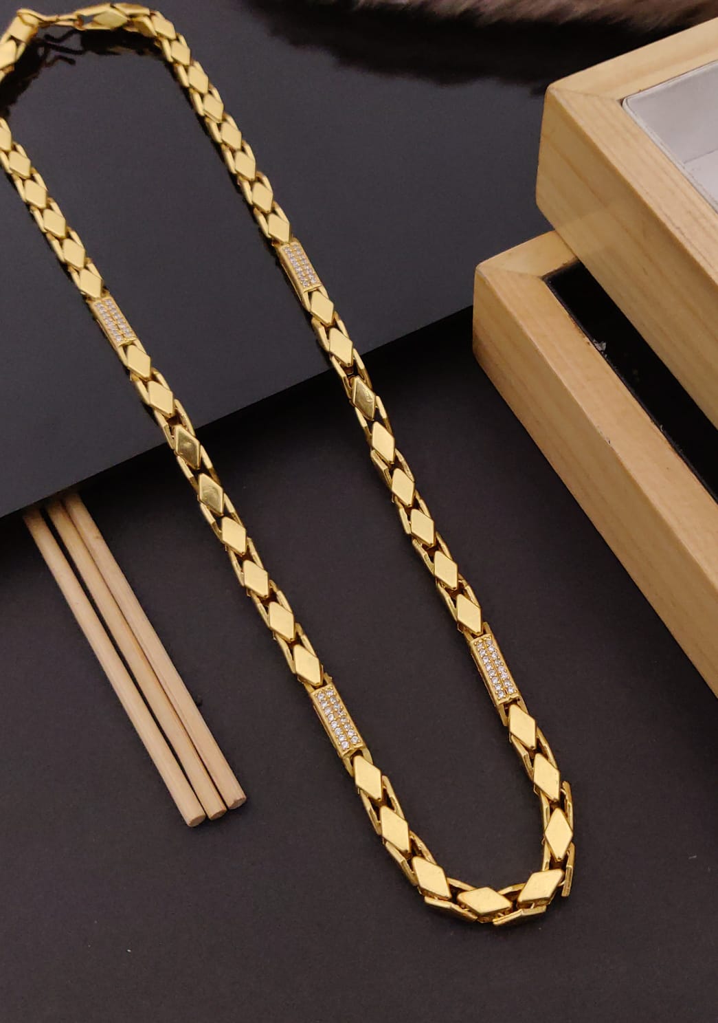 Premium 1 Gram Gold-Plated Chain (6 Months Warranty) - GC-015