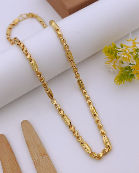 Premium 1 Gram Gold-Plated Chain (6 Months Warranty) - GC-138