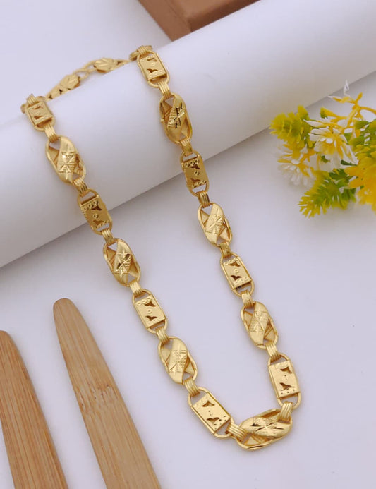 Premium 1 Gram Gold-Plated Chain (6 Months Warranty) - GC-142
