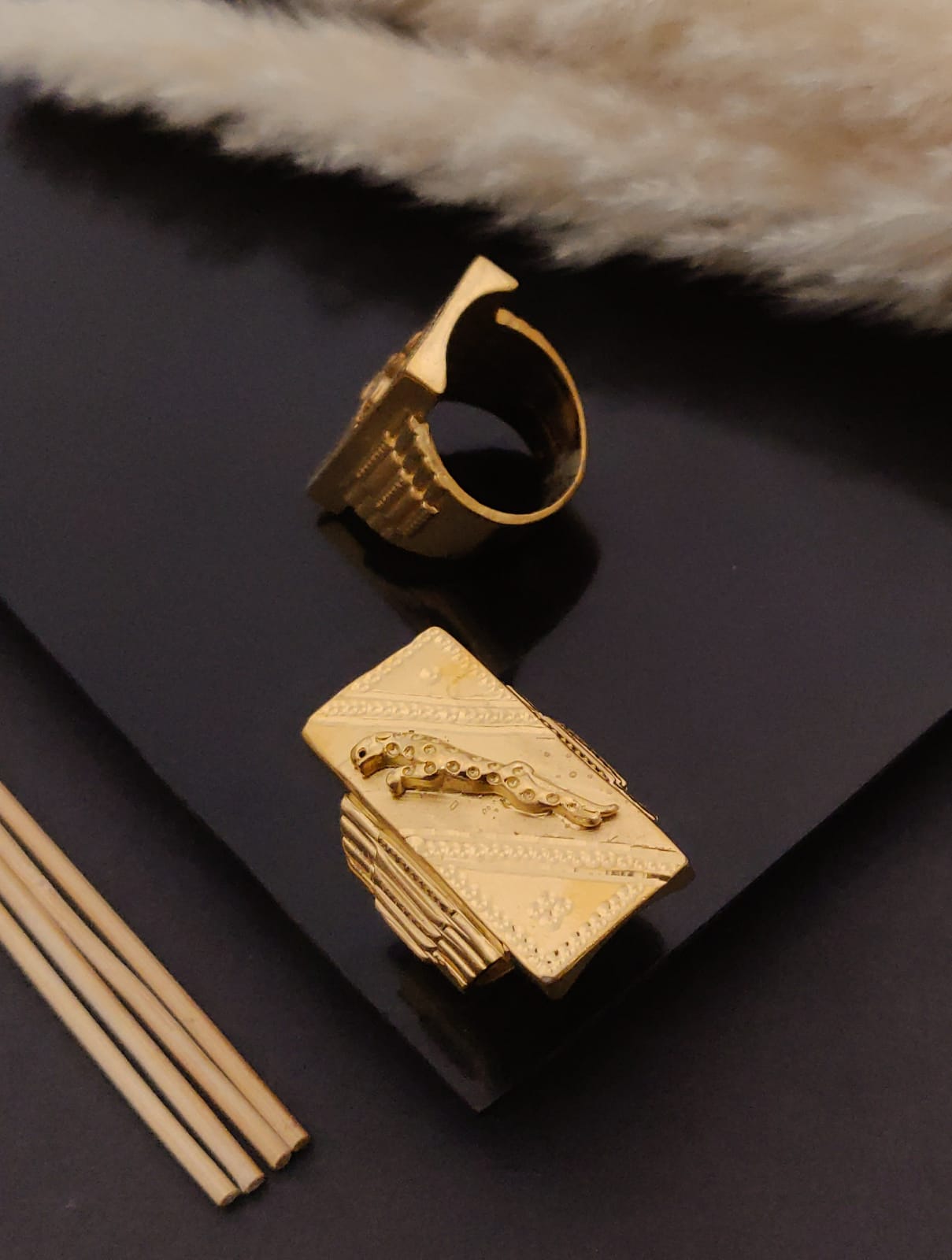Premium 1 Gram Gold-Plated Ring (6 Months Warranty) - GR-108