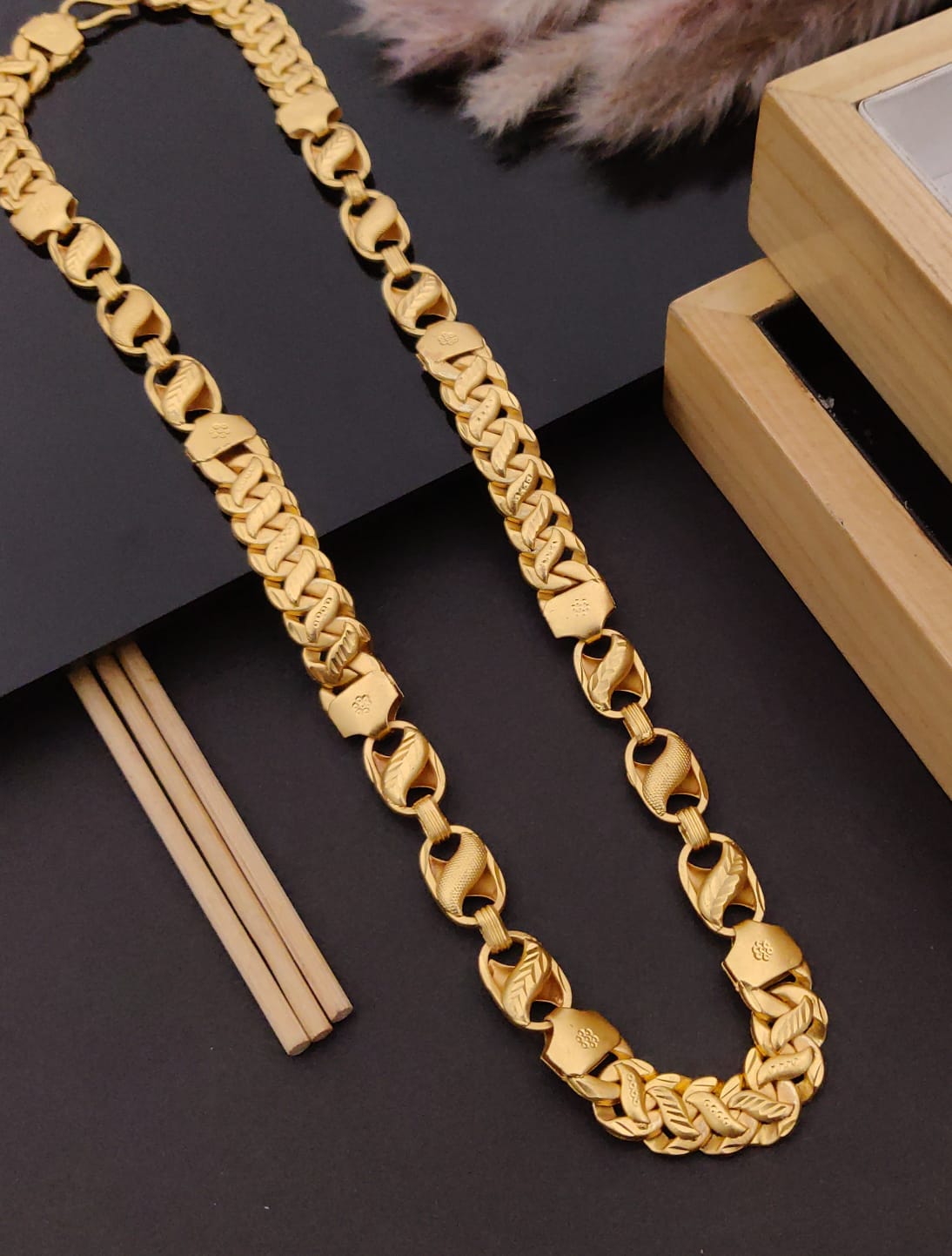 Premium 1 Gram Gold-Plated Chain (6 Months Warranty) - GC-028
