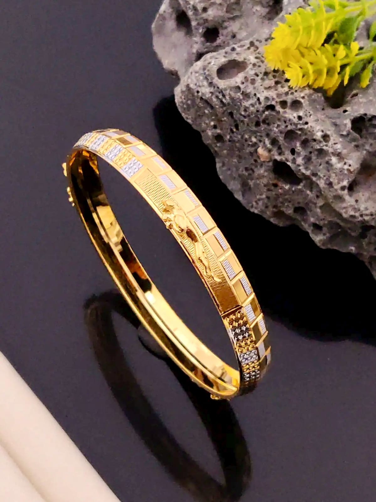 Premium 1 Gram Gold-Plated Kada (6 Months Warranty) - GK-022