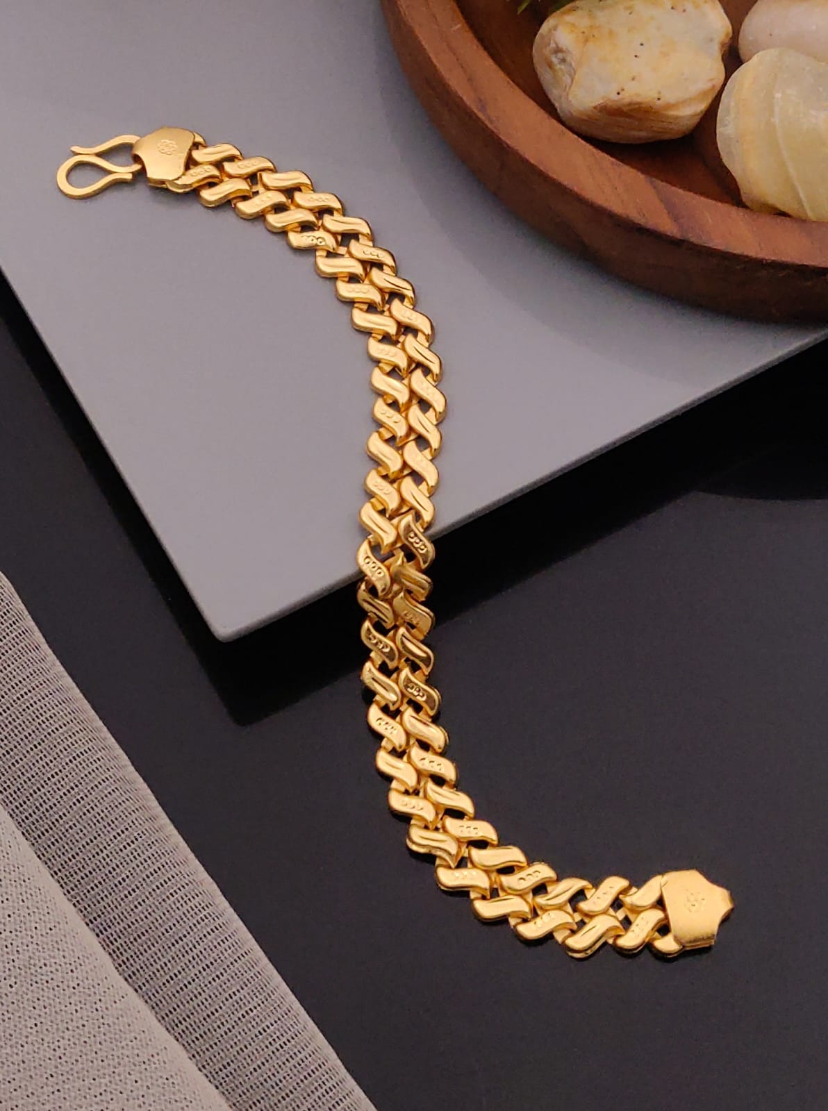 Premium 1 Gram Gold-Plated Bracelet (6 Months Warranty) - GB-034
