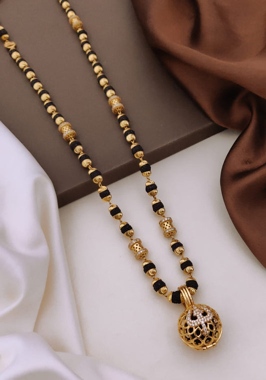 Premium 1 Gram Gold-Plated Ruddraksh Chain With Pendant - CP-001