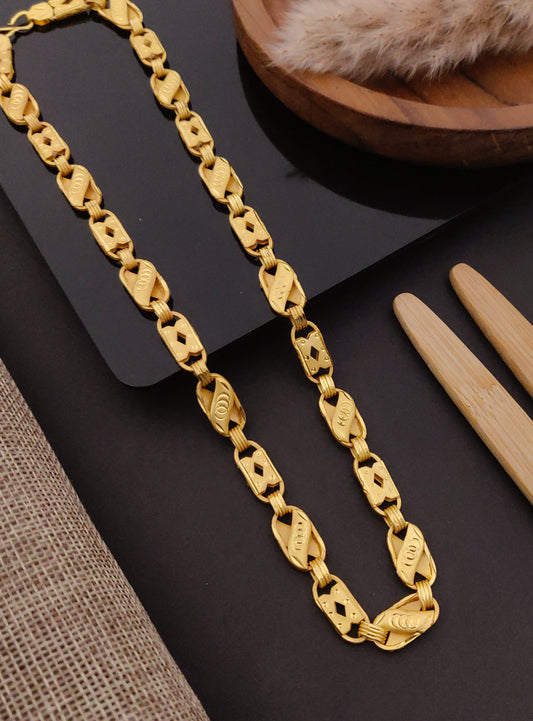 Premium 1 Gram Gold-Plated Chain (6 Months Warranty) - GC-090