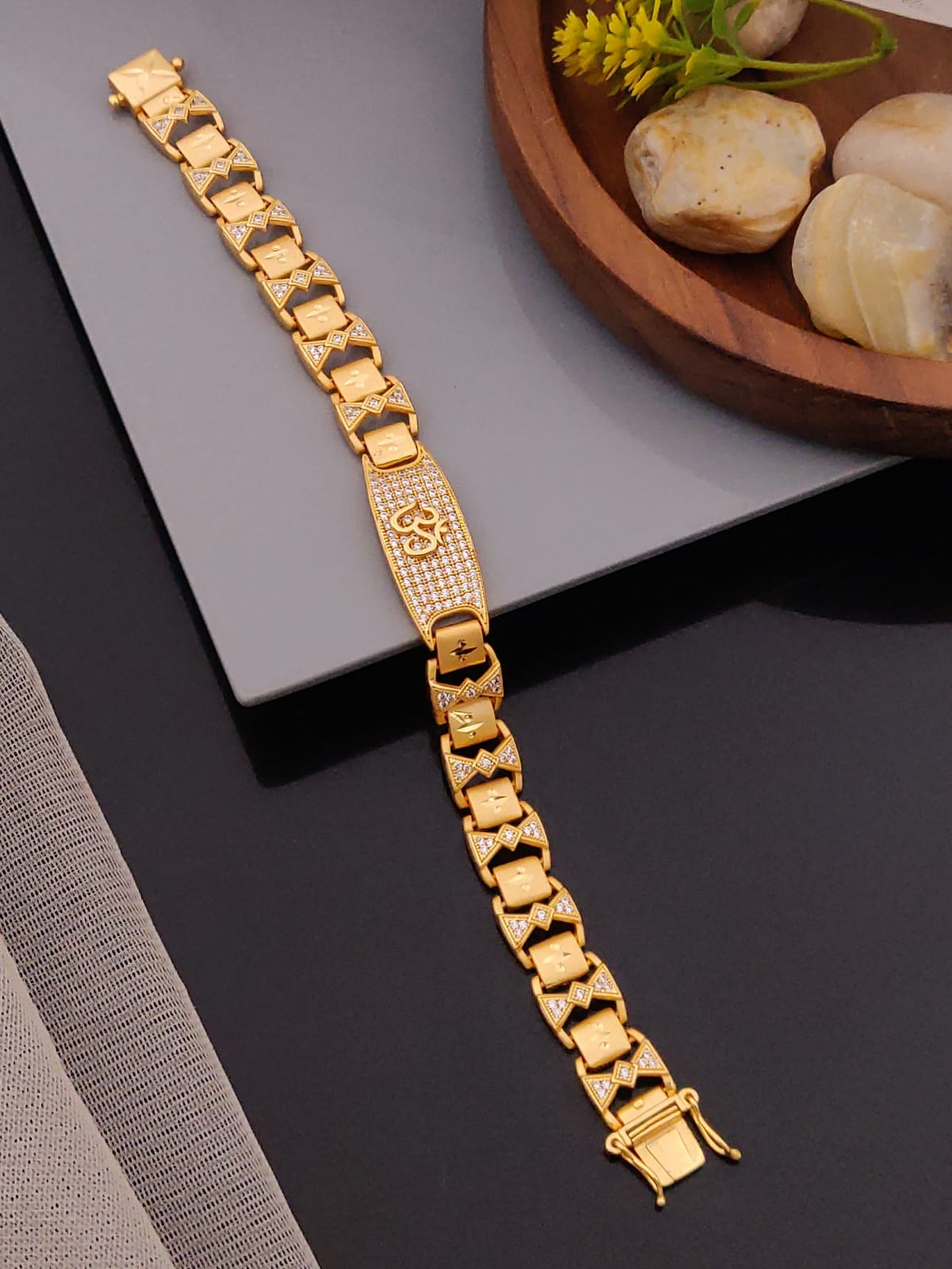 Premium 1 Gram Gold-Plated Bracelet (6 Months Warranty) - GB-055