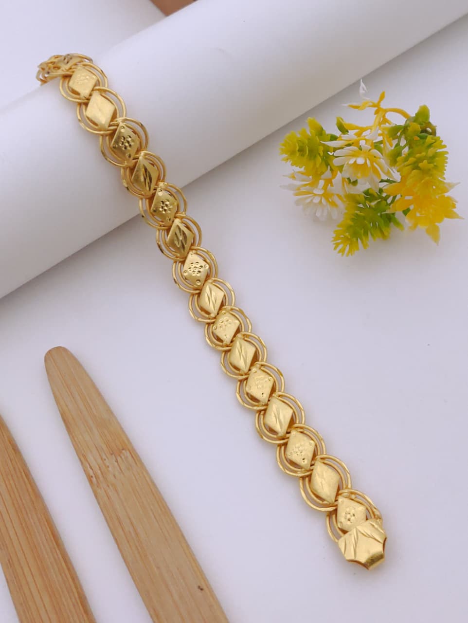 Premium 1 Gram Gold-Plated Bracelet (6 Months Warranty) - GB-76
