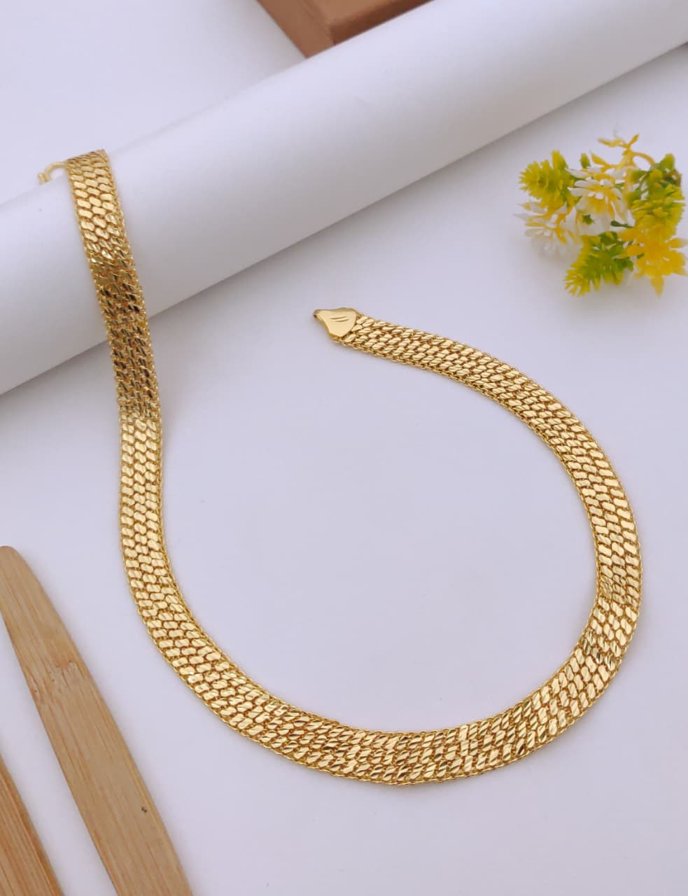 Premium 1 Gram Gold-Plated Chain (6 Months Warranty) - GC-140