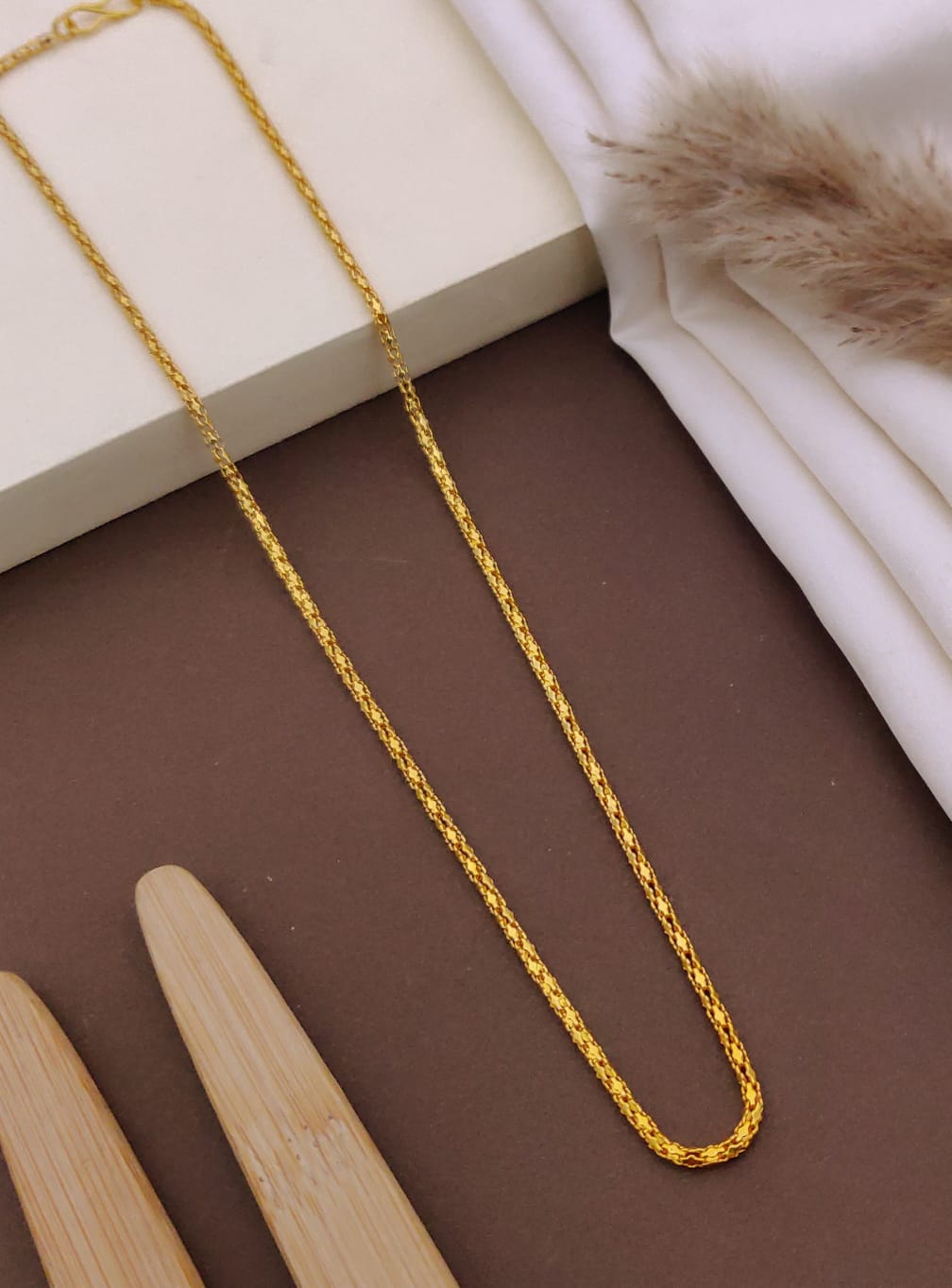 Premium 1 Gram Gold-Plated Chain (6 Months Warranty) - GC-035
