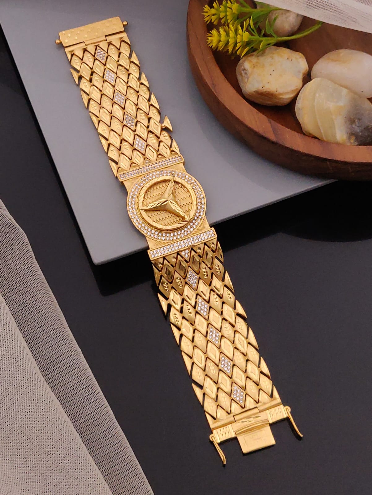 Premium 1 Gram Gold-Plated Bracelet (6 Months Warranty) - GB-011