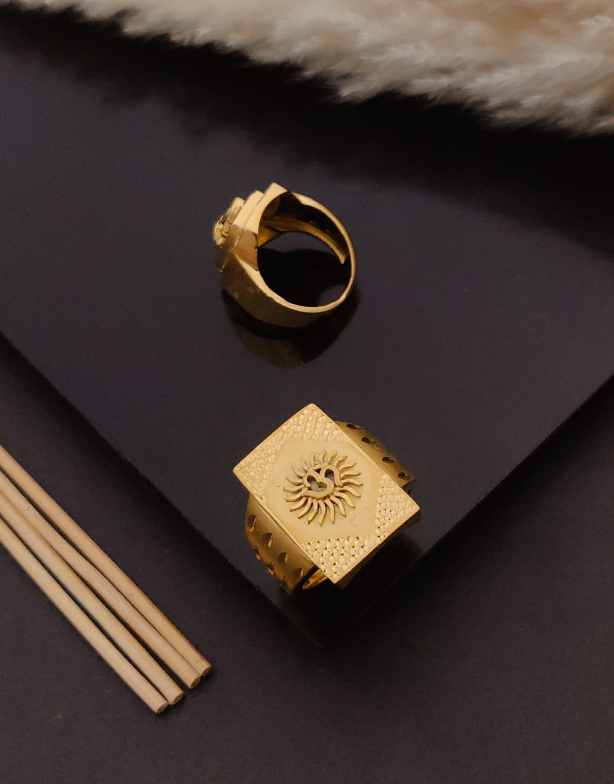 Premium 1 Gram Gold-Plated Ring (6 Months Warranty) - GR-75