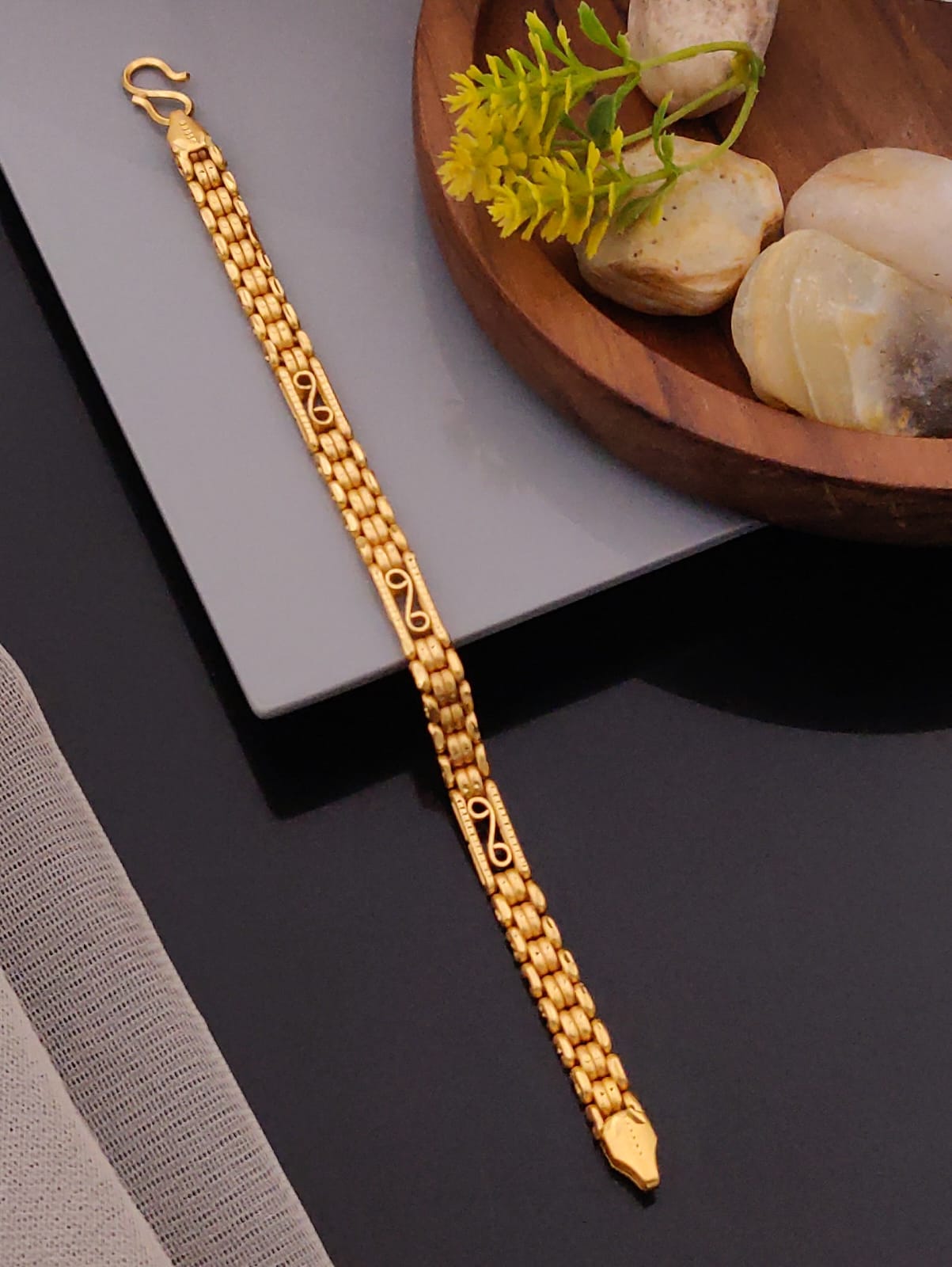 Premium 1 Gram Gold-Plated Bracelet (6 Months Warranty) - GB-065