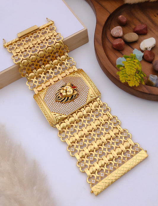 Premium 1 Gram Gold-Plated Bracelet (6 Months Warranty) - GB-069