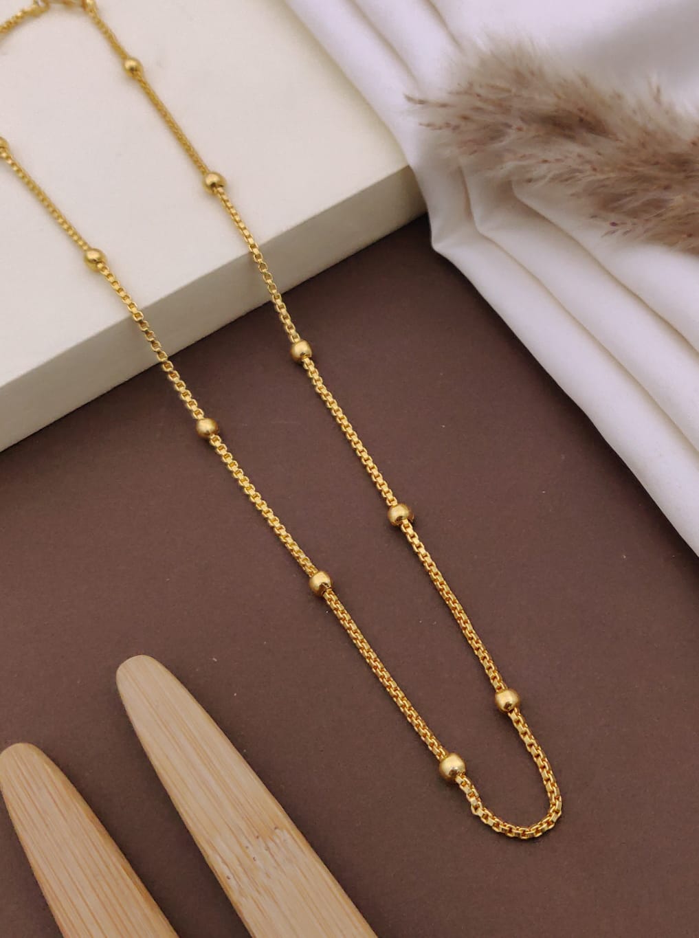 Premium 1 Gram Gold-Plated Chain (6 Months Warranty) - GC-054