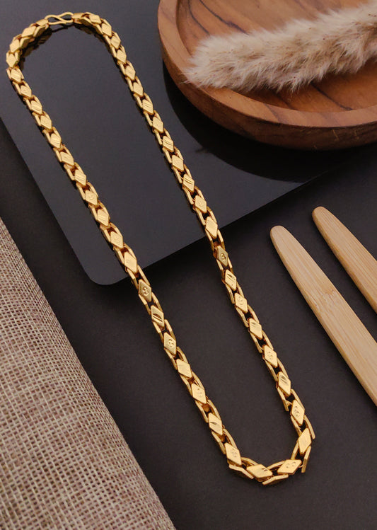 Premium 1 Gram Gold-Plated Chain (6 Months Warranty) - GC-070