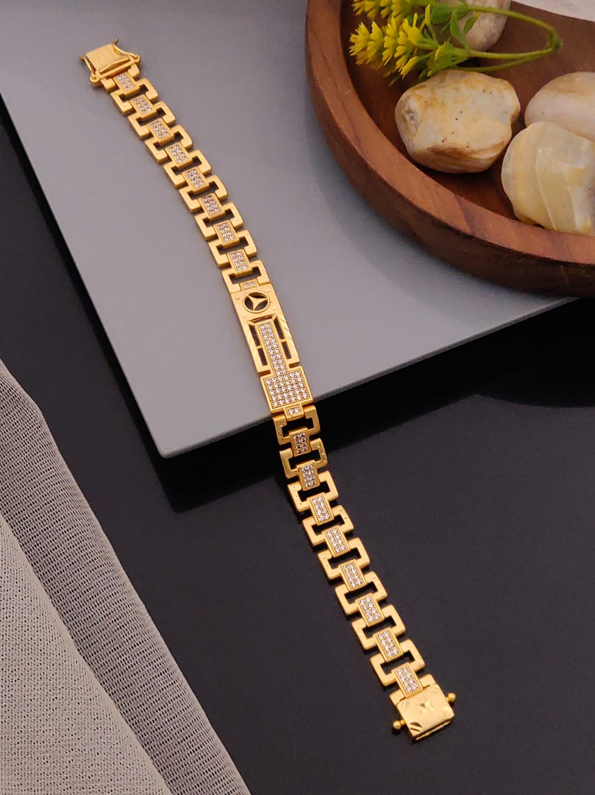 Premium 1 Gram Gold-Plated Bracelet (6 Months Warranty) - GB-017