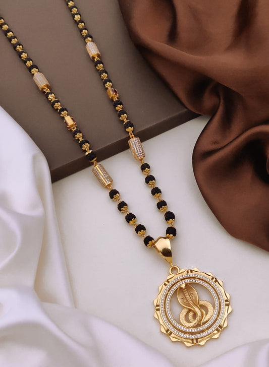 Premium 1 Gram Gold-Plated Ruddraksh Chain With Pendant - CP-014