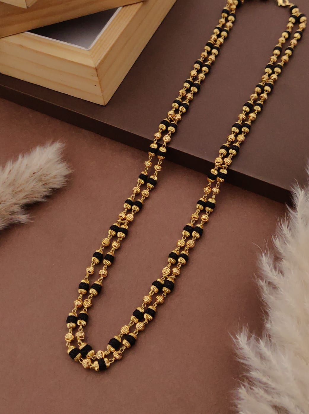 Premium 1 Gram Gold-Plated Rudraksha Mala (6 Months Warranty) - RGC-024