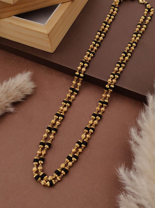 Premium 1 Gram Gold-Plated Rudraksha Mala (6 Months Warranty) - RGC-024