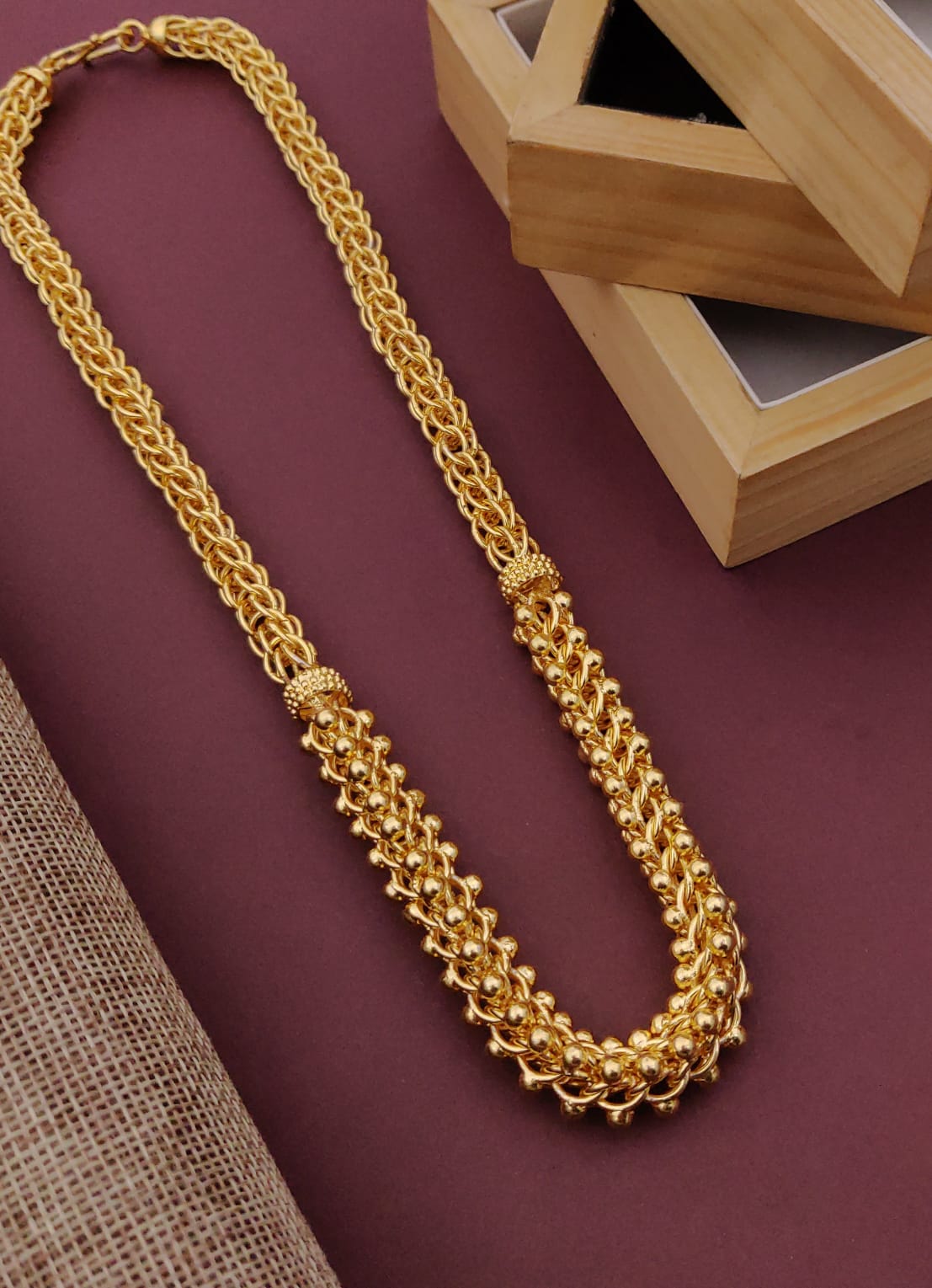 Premium 1 Gram Gold-Plated Chain (6 Months Warranty) - GC-063