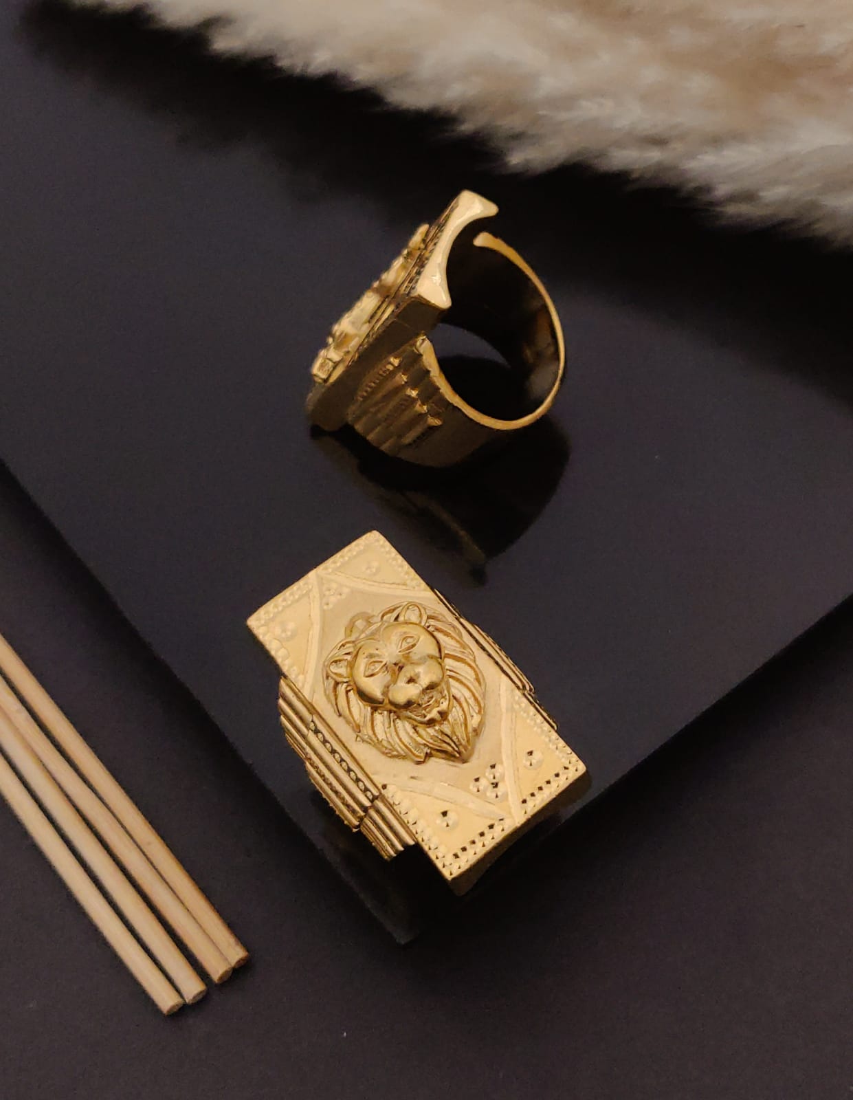 Premium 1 Gram Gold-Plated Ring (6 Months Warranty) - GR-115