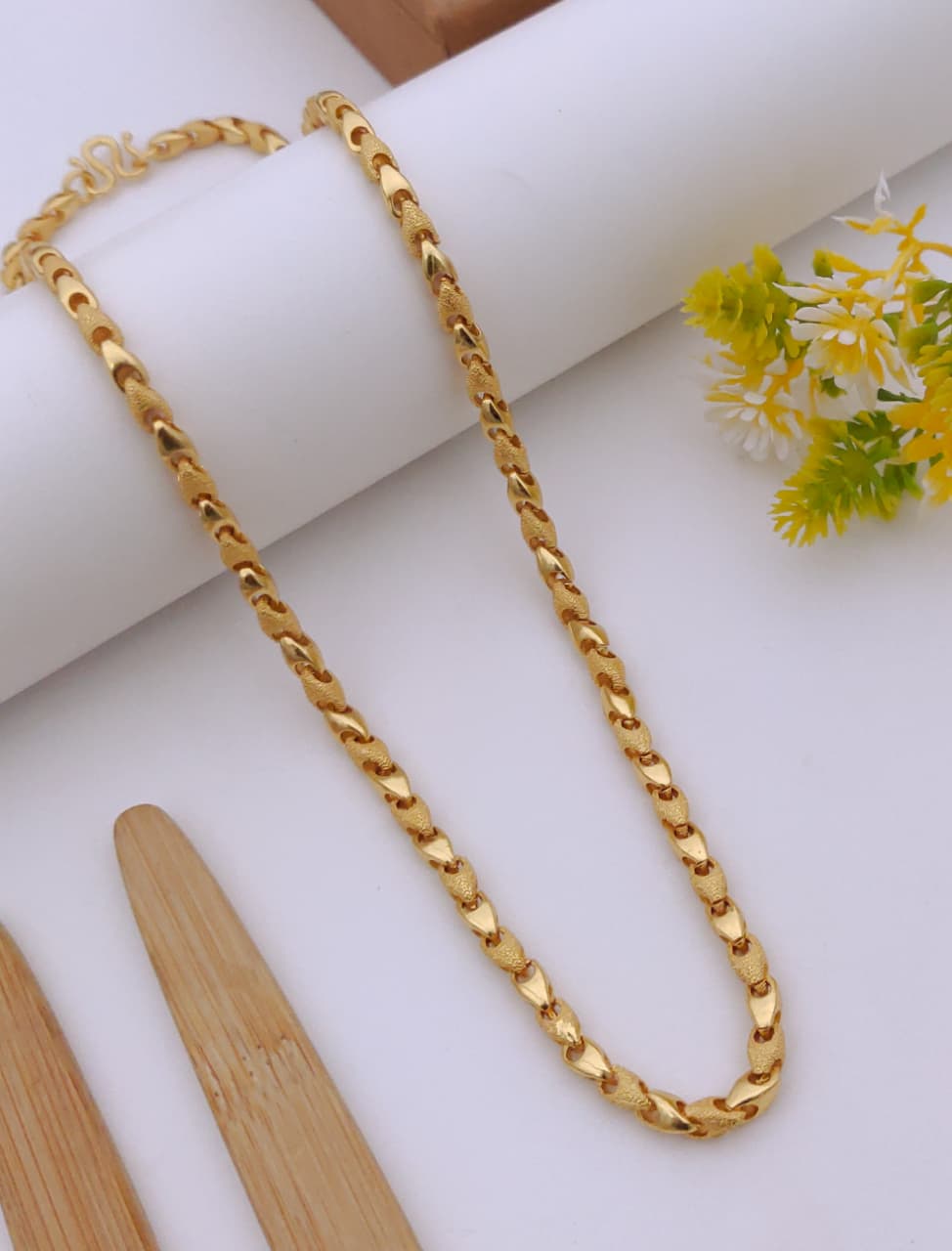 Premium 1 Gram Gold-Plated Chain (6 Months Warranty) - GC-135