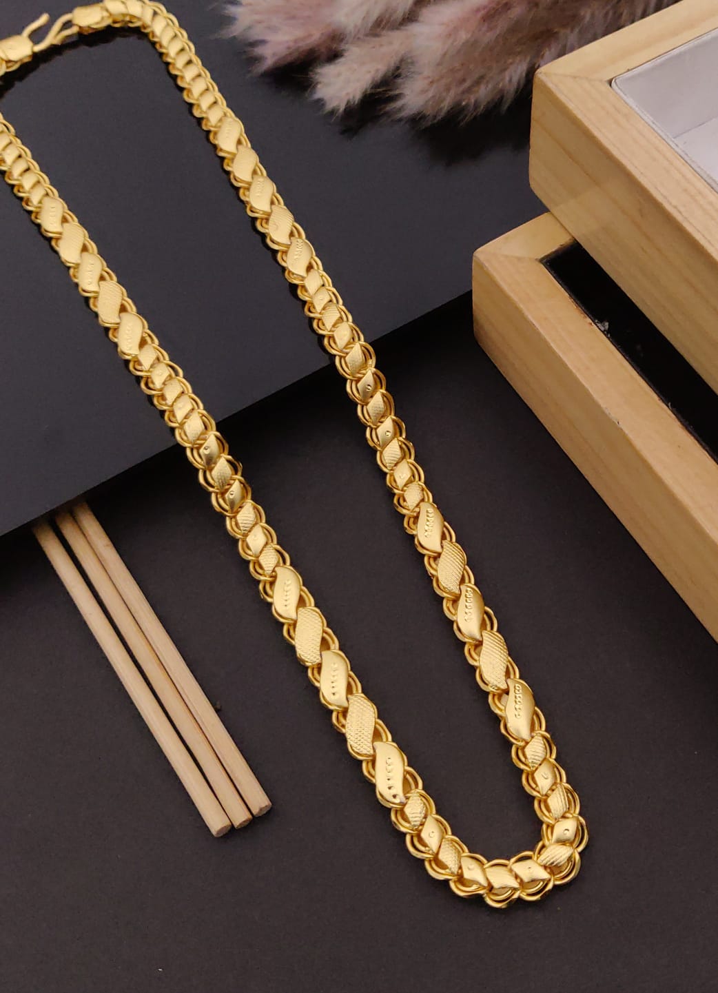Premium 1 Gram Gold-Plated Chain (6 Months Warranty) - GC-007