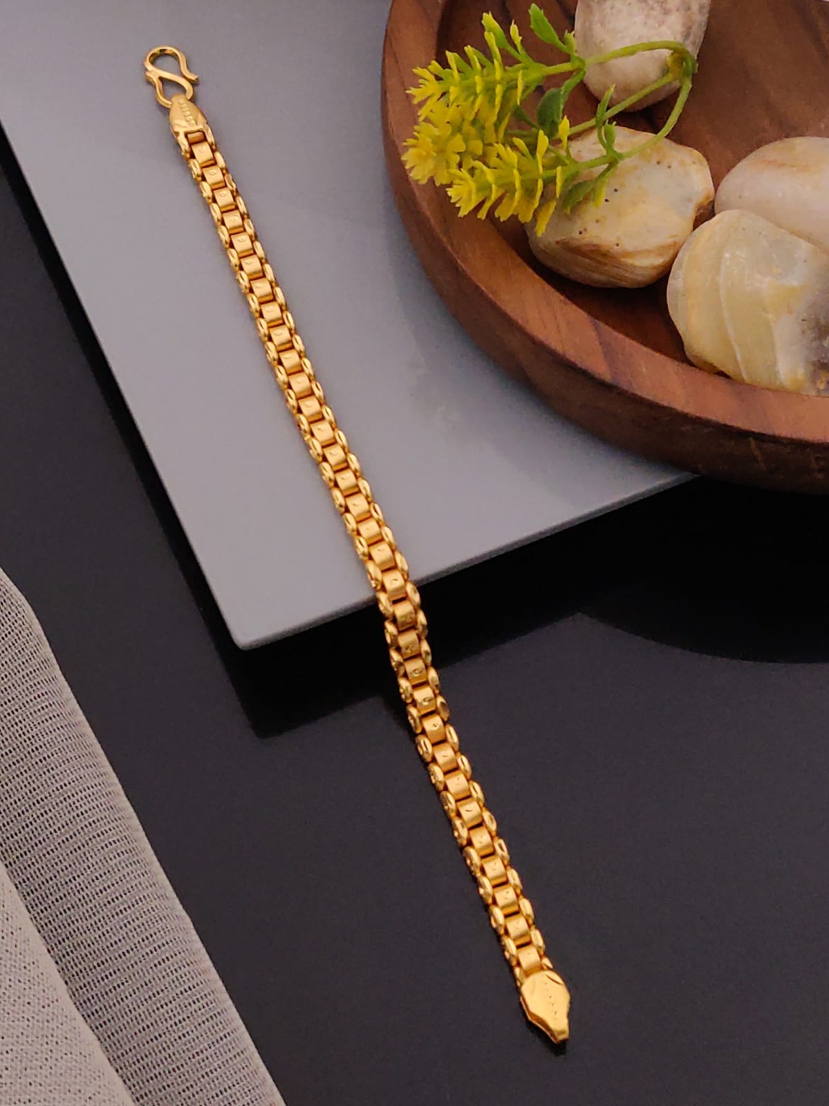 Premium 1 Gram Gold-Plated Bracelet (6 Months Warranty) - GB-044