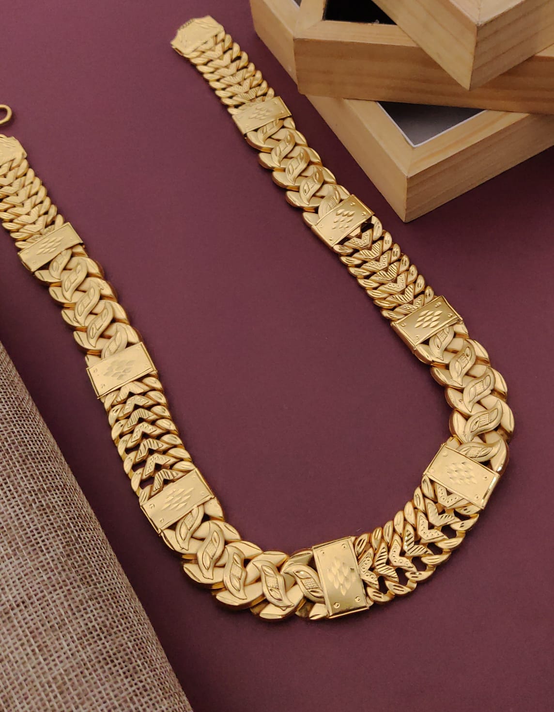 Premium 1 Gram Gold-Plated Chain (6 Months Warranty) - GC-064