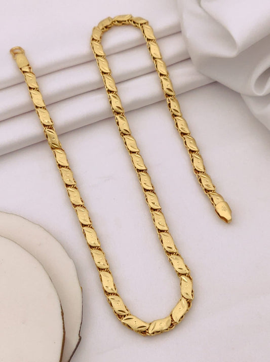 Premium 1 Gram Gold-Plated Chain (6 Months Warranty) - GC-125