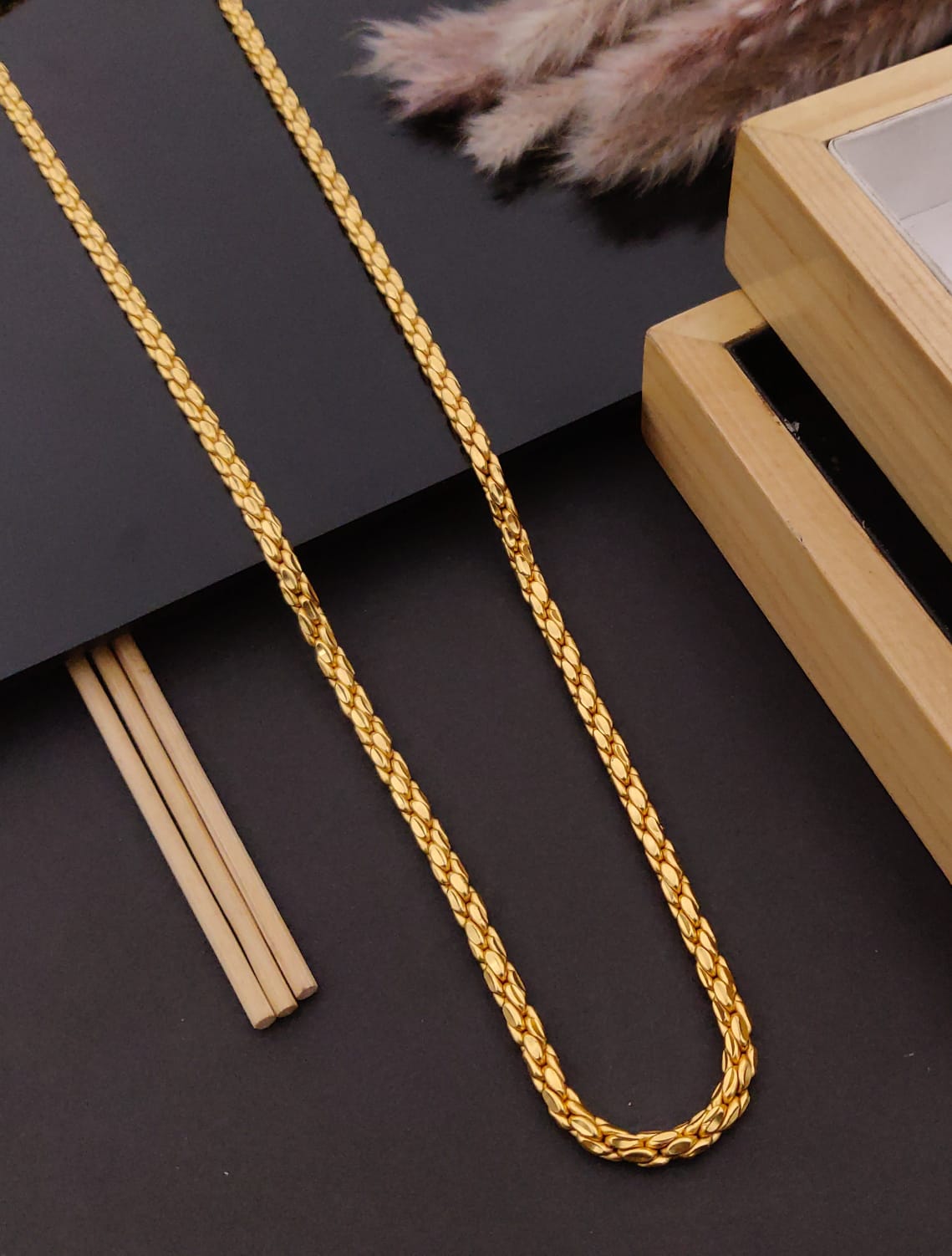 Premium 1 Gram Gold-Plated Chain (6 Months Warranty) - GC-020