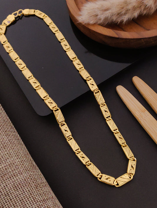 Premium 1 Gram Gold-Plated Chain (6 Months Warranty) - GC-082