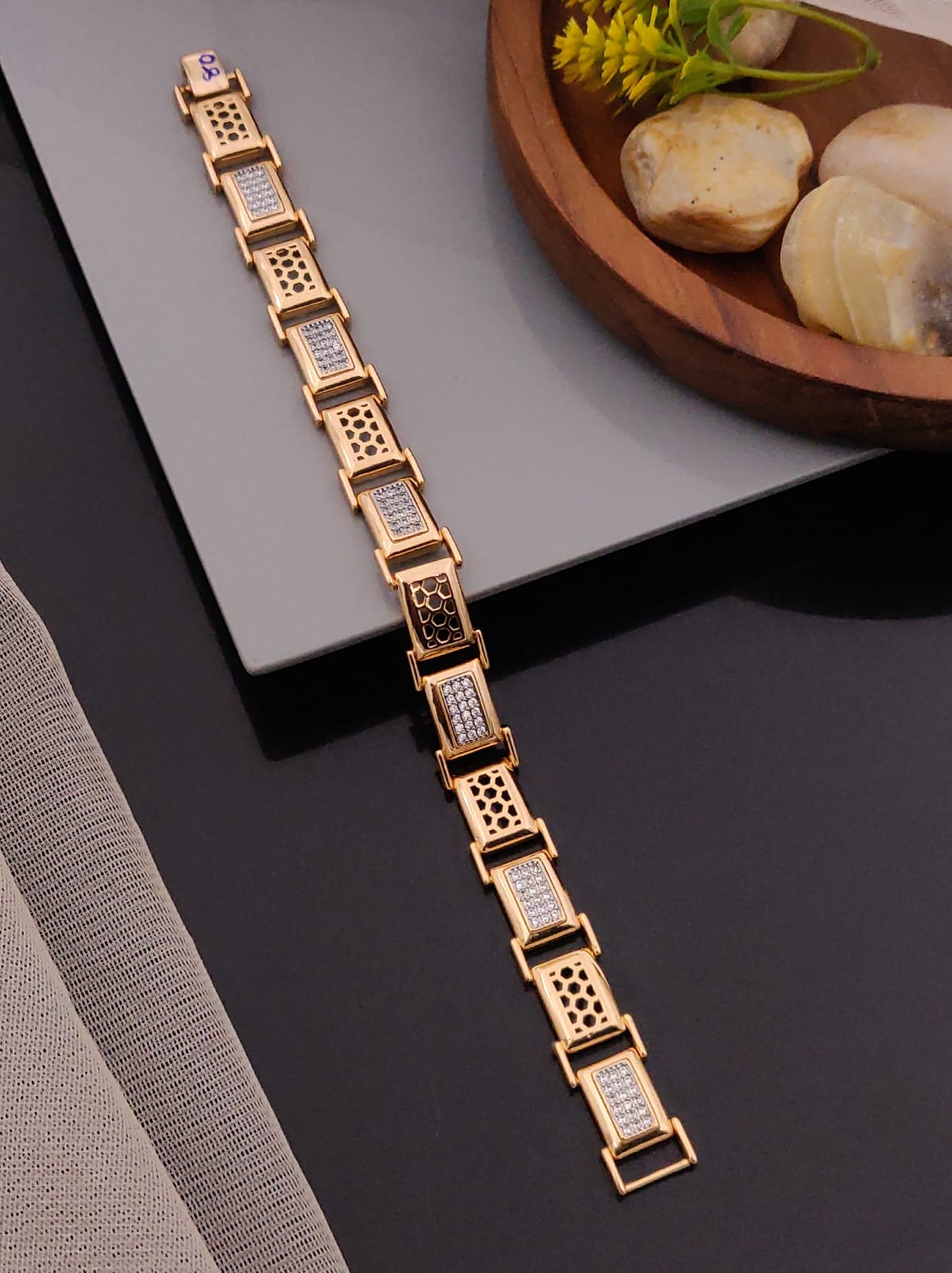 Premium 1 Gram Gold-Plated Bracelet (6 Months Warranty) - GB-028