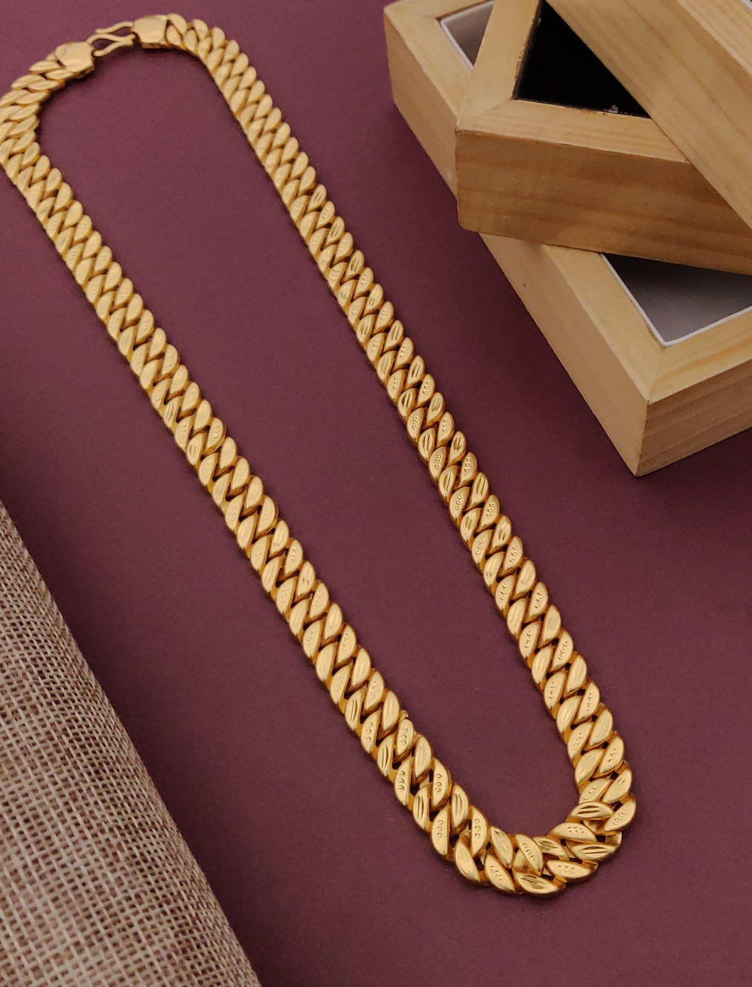 Premium 1 Gram Gold-Plated Chain (6 Months Warranty) - GC-058