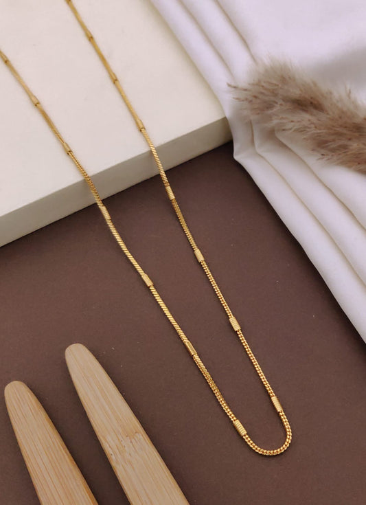 Premium 1 Gram Gold-Plated Chain (6 Months Warranty) - GC-047